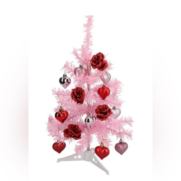 18 inch Valentine’s Day Pink Tabletop Tree - Picture 1 of 4
